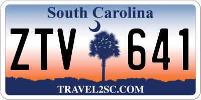 SC license plate ZTV641