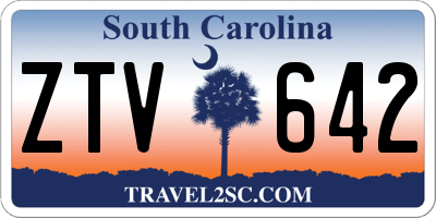 SC license plate ZTV642