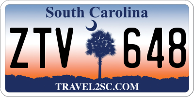 SC license plate ZTV648
