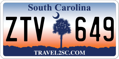 SC license plate ZTV649