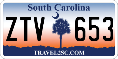 SC license plate ZTV653