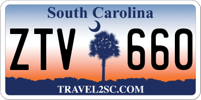 SC license plate ZTV660