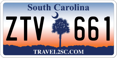 SC license plate ZTV661
