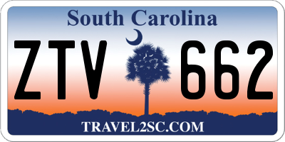 SC license plate ZTV662