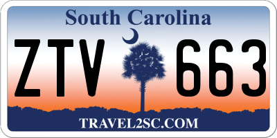 SC license plate ZTV663