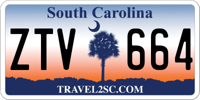 SC license plate ZTV664