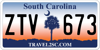 SC license plate ZTV673