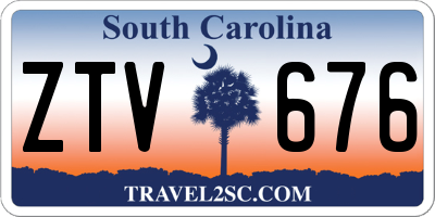 SC license plate ZTV676