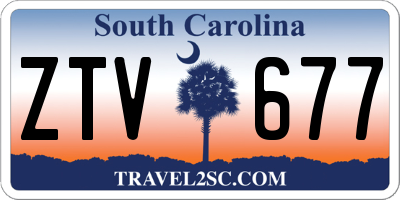 SC license plate ZTV677
