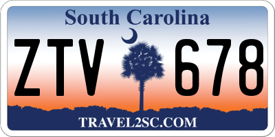 SC license plate ZTV678