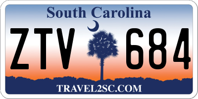 SC license plate ZTV684