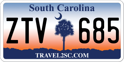 SC license plate ZTV685