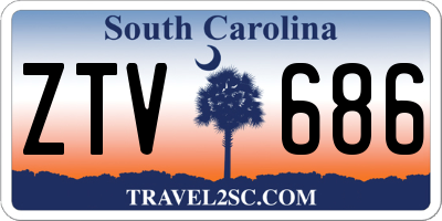 SC license plate ZTV686