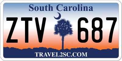 SC license plate ZTV687