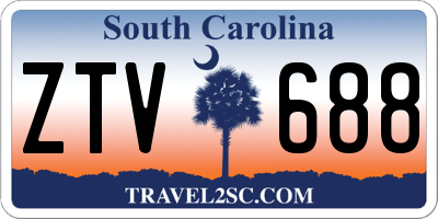SC license plate ZTV688