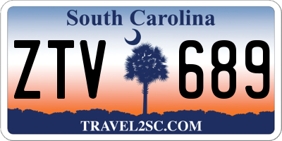 SC license plate ZTV689