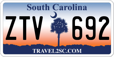 SC license plate ZTV692