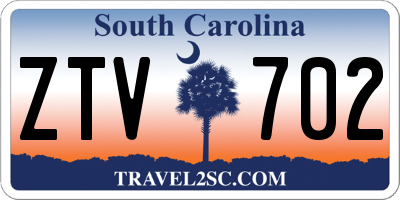 SC license plate ZTV702