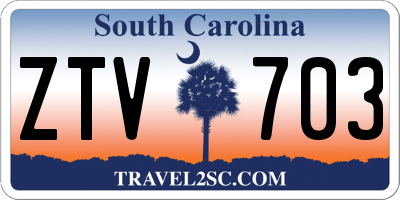 SC license plate ZTV703