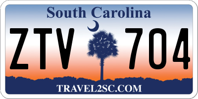 SC license plate ZTV704