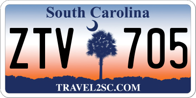 SC license plate ZTV705