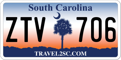 SC license plate ZTV706