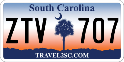SC license plate ZTV707