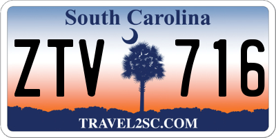 SC license plate ZTV716