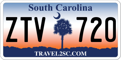 SC license plate ZTV720
