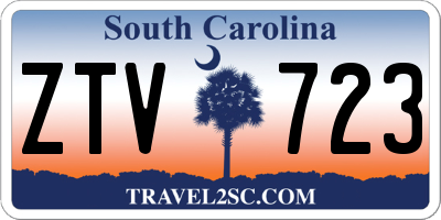 SC license plate ZTV723