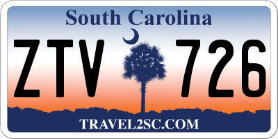 SC license plate ZTV726