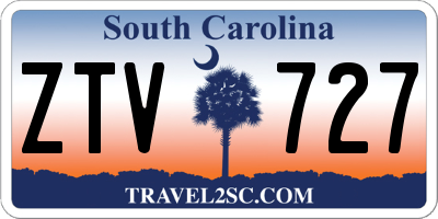 SC license plate ZTV727