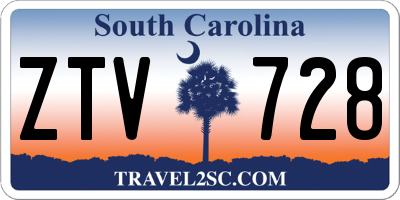 SC license plate ZTV728