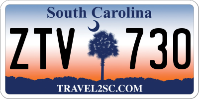 SC license plate ZTV730