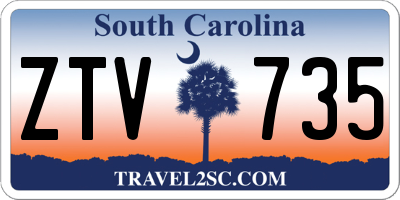 SC license plate ZTV735