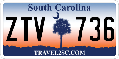 SC license plate ZTV736