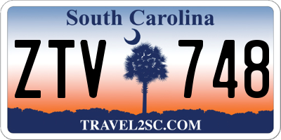 SC license plate ZTV748