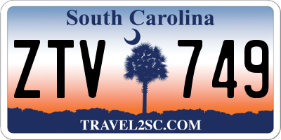 SC license plate ZTV749
