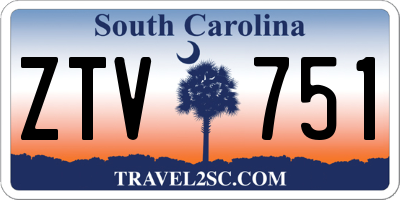 SC license plate ZTV751