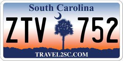 SC license plate ZTV752