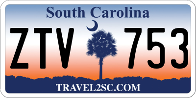 SC license plate ZTV753
