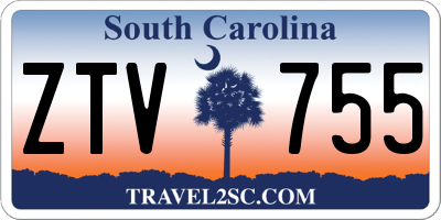 SC license plate ZTV755