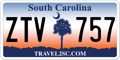 SC license plate ZTV757