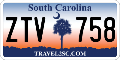 SC license plate ZTV758