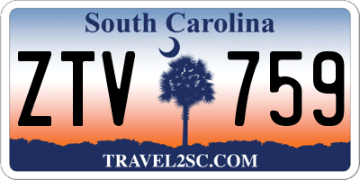 SC license plate ZTV759