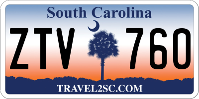 SC license plate ZTV760