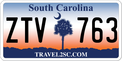 SC license plate ZTV763