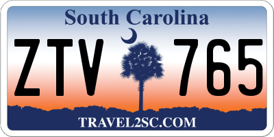 SC license plate ZTV765
