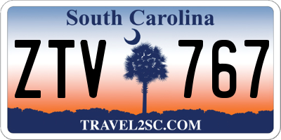 SC license plate ZTV767