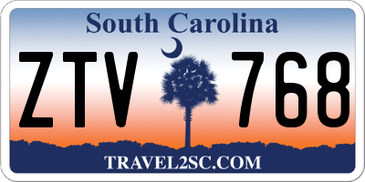 SC license plate ZTV768